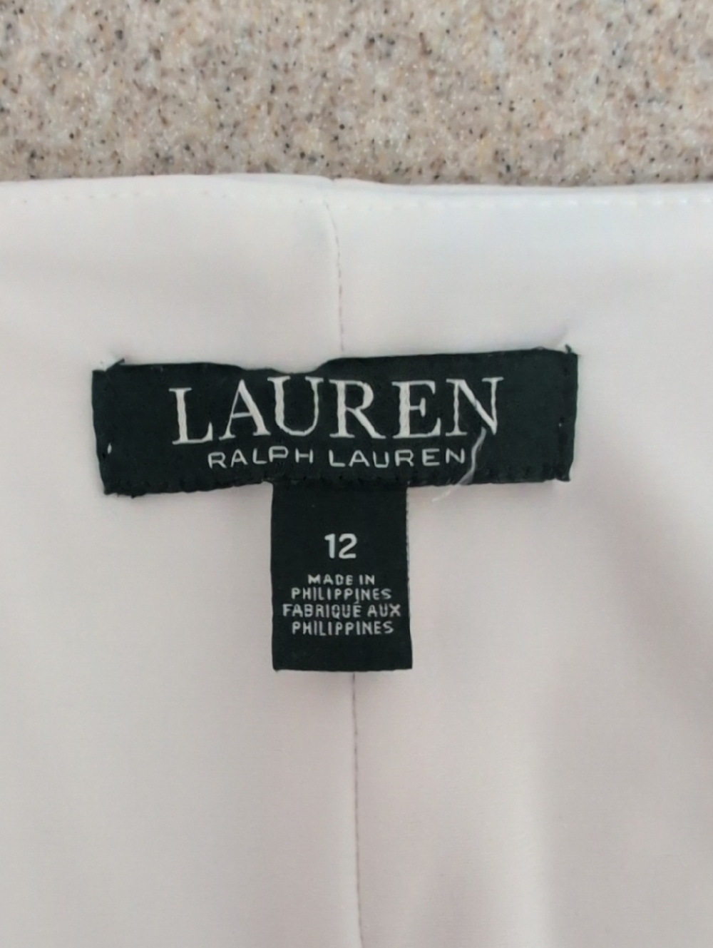 Lauren Ralph Lauren Dress, White Gray Black Block, Long Sleeves, Women's 12 - Picture 8 of 8